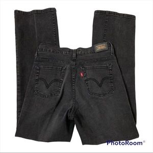 Levis 512 Perfectly Slimming Womens Black Bootcut High Rise Jeans size 8M